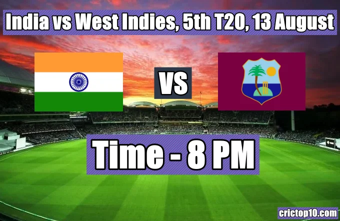 India vs West Indies 5th t20 match, time, channel, venue, head-to-head record