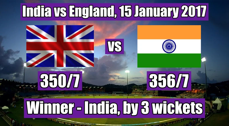 India 351 run chase against England in ODI cricket