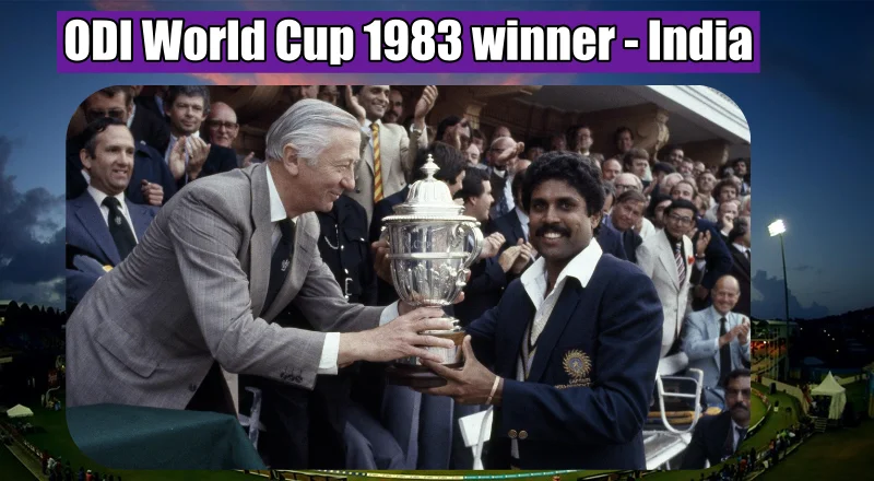 ODI World Cup 1983 winner India