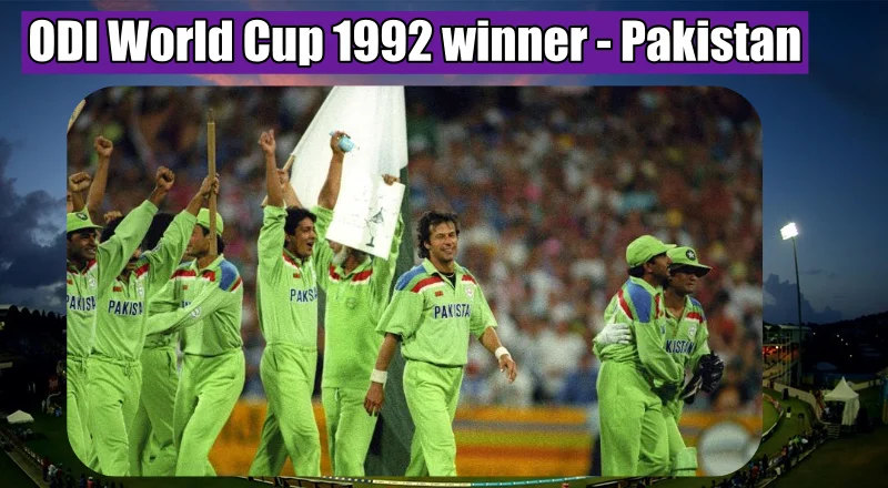ODI World Cup 1992 winner Pakistan