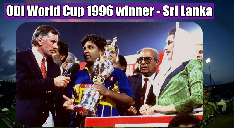 ODI World Cup 1996 winner Sri Lanka