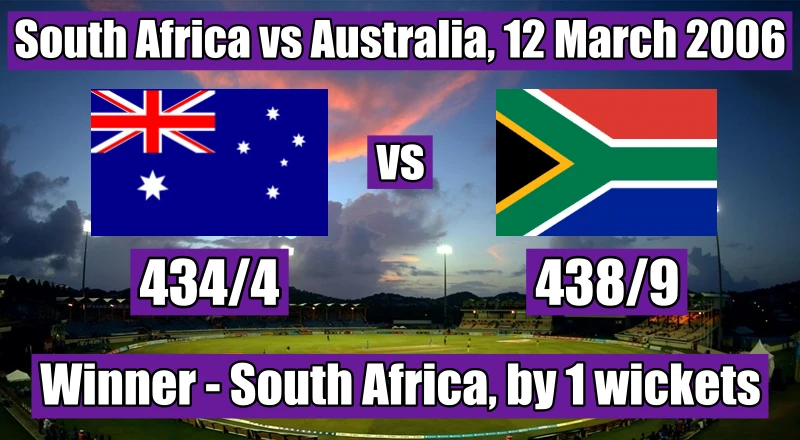 South Africa highest run chase in ODI cricket